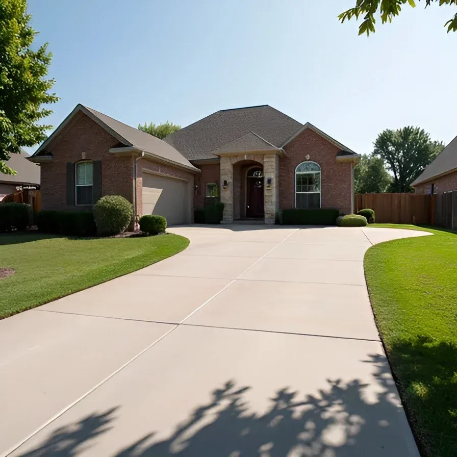 New concrete driveway Dallas home improvement