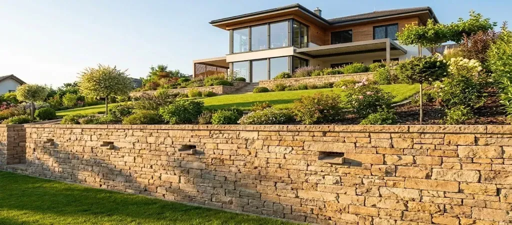 Retaining wall protecting home property value