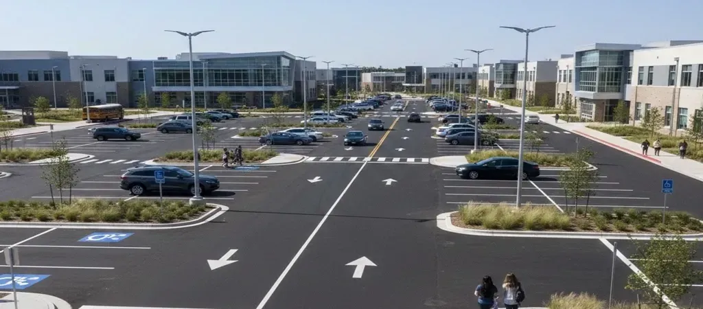 Safe ISD school parking lot design