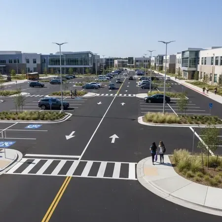 Safe ISD school parking lot design