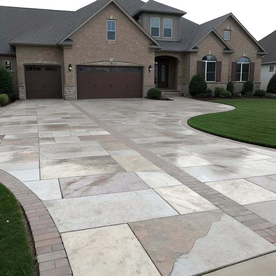 Stamped concrete driveway benefits in Oahu