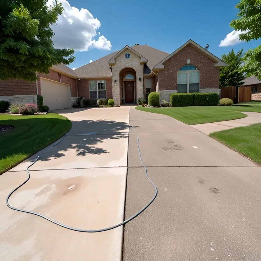 Well-maintained Dallas concrete driveway sealing service