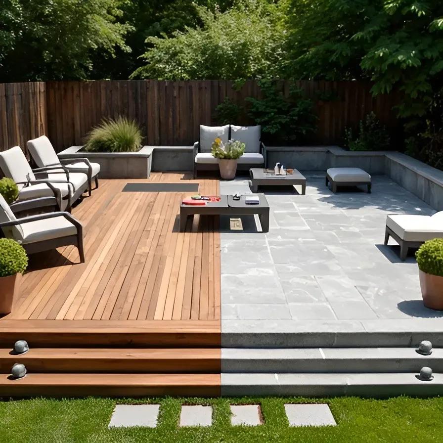 Wood deck vs concrete cost comparison
