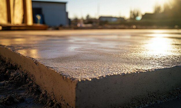 fresh concrete under the sun