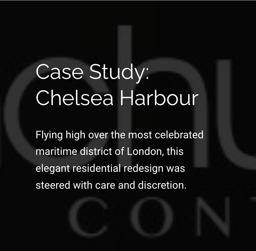 Case study chelsea harbour flying high over the most celebrated maritime district of london this elegant residential redesign was steered with care and discretion