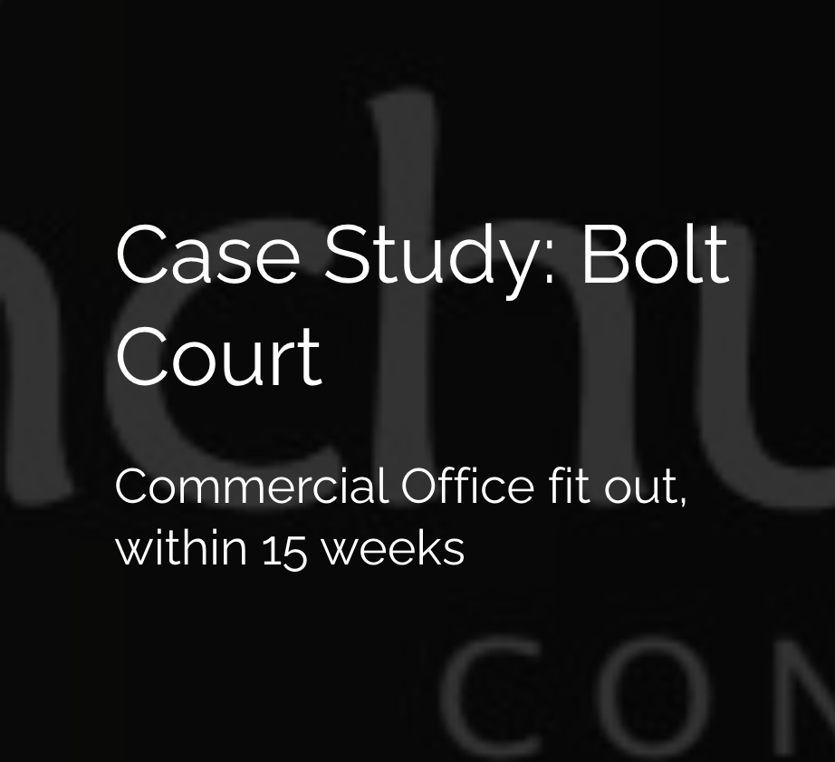 Case study bolt court commercial office fit out within 15 weeks