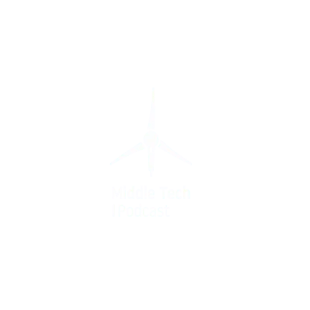 A logo for a podcast called middle tech i podcast
