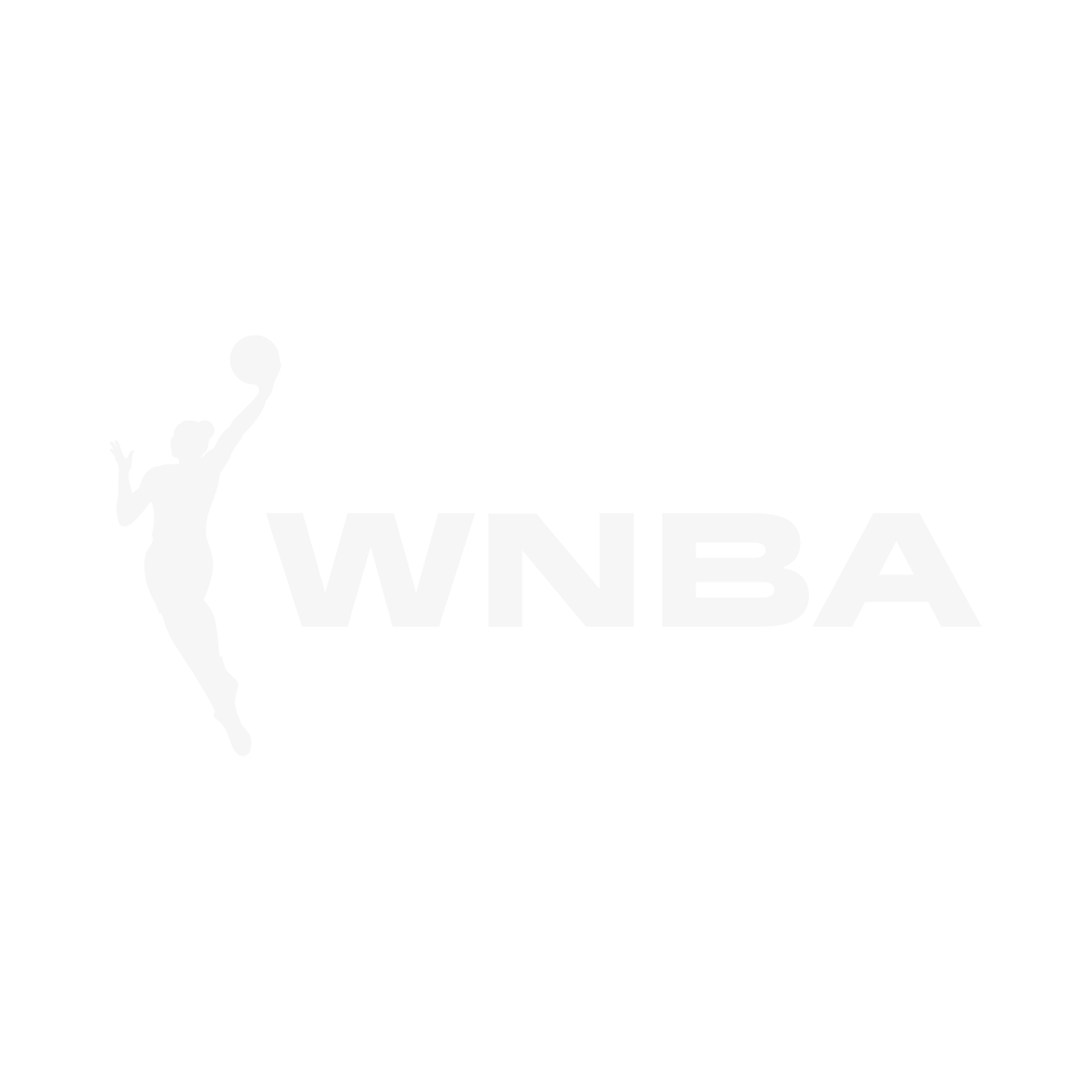 The logo for the women 's national basketball association is a silhouette of a woman holding a basketball.