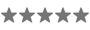 Five stars are lined up in a row on a white background.