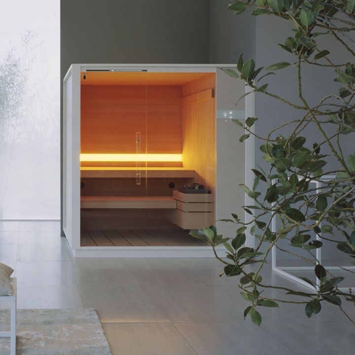 sauna in alluminio verniciato