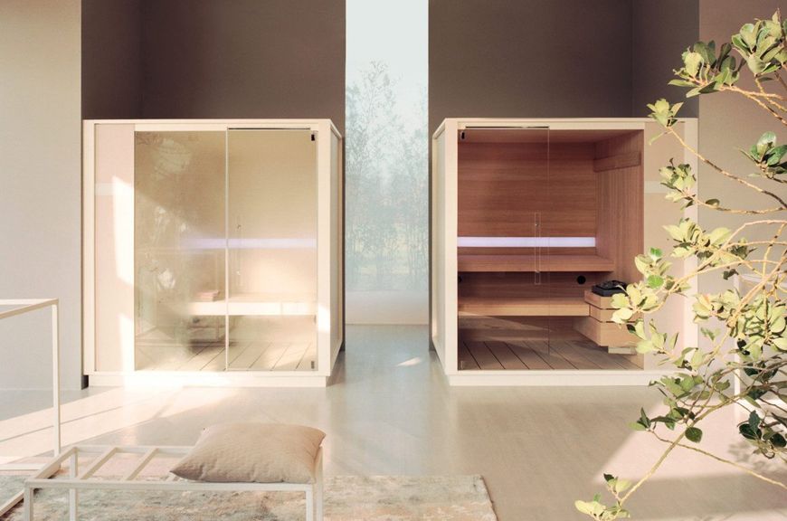 struttura sauna in alluminio verniciato