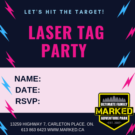 Laser Tag Party Invitation PDF