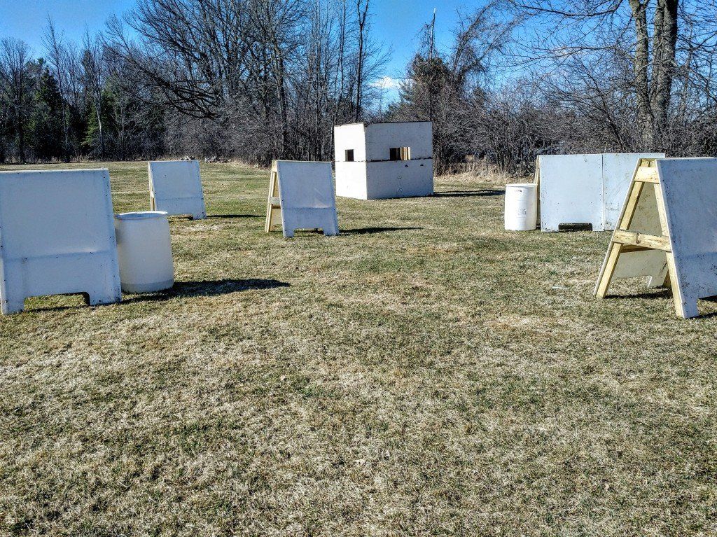 Marked Paintball Field - Gridlock station close