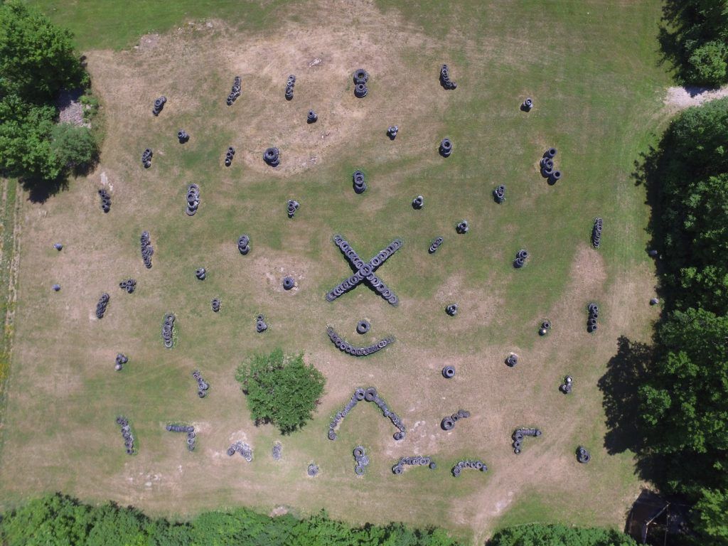 Marked Paintball Field Xtread Combat Zone - birds eye