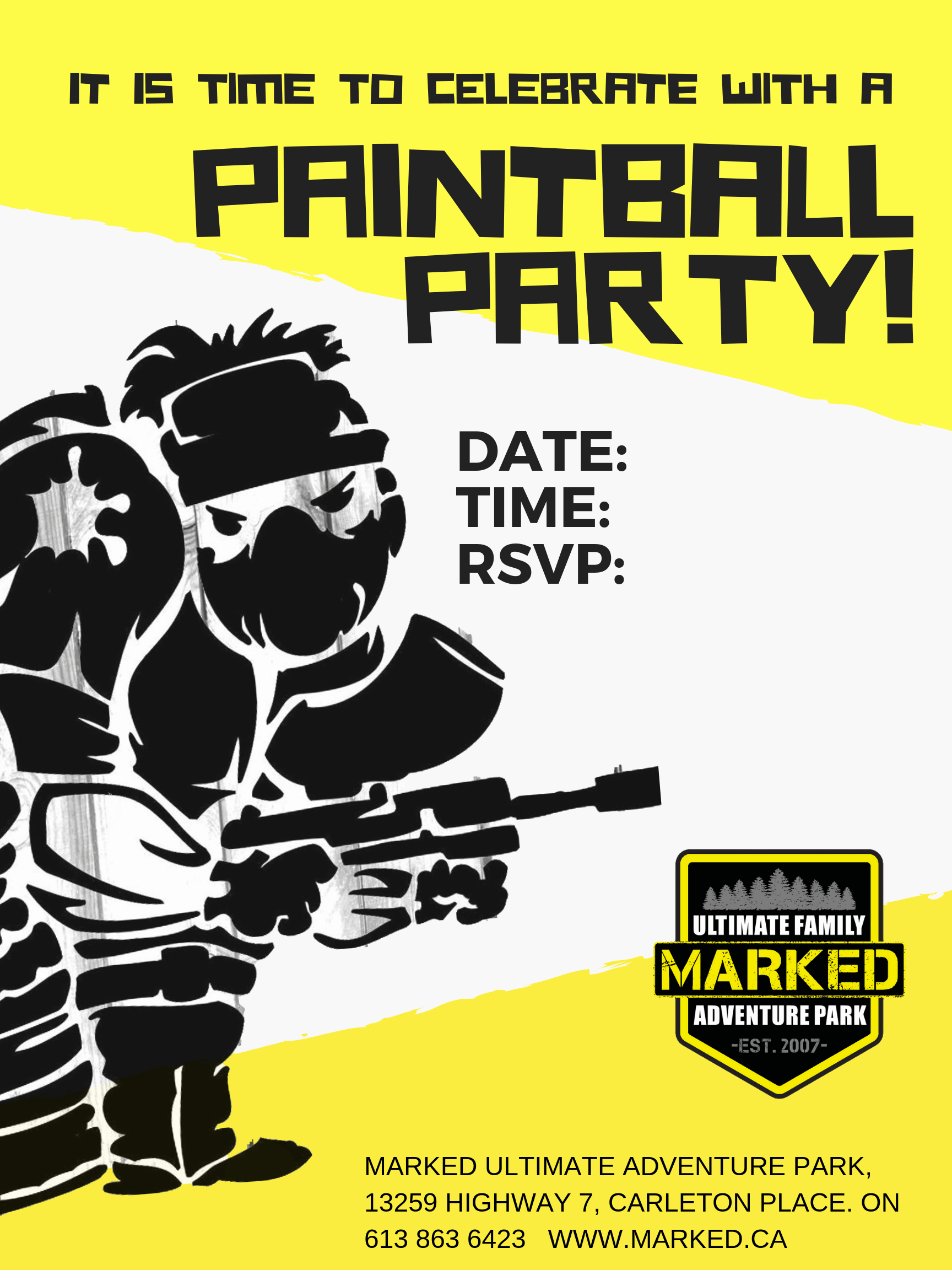 Paintball Party Invitation PDF