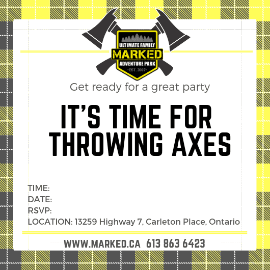 Axe Throwing Party Invitation PDF