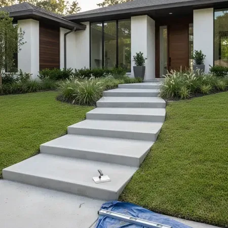Baton Rouge concrete steps home installation