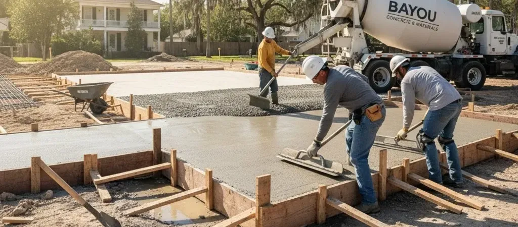 Baton Rouge professional concrete mix project
