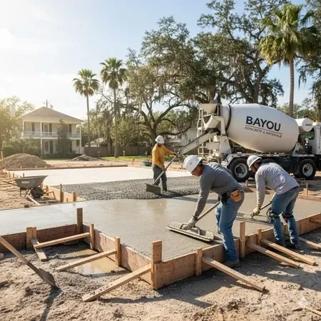 Baton Rouge professional concrete mix project