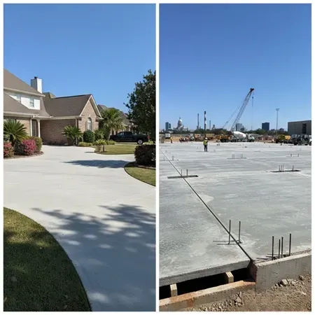 Residential vs commercial concrete Baton Rouge