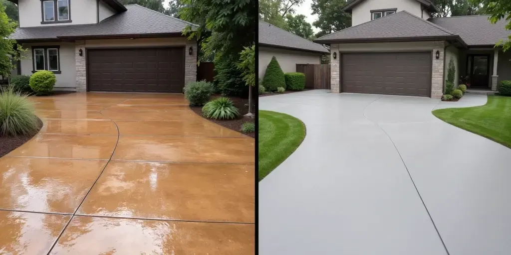 baton rouge stained vs painted concrete floor