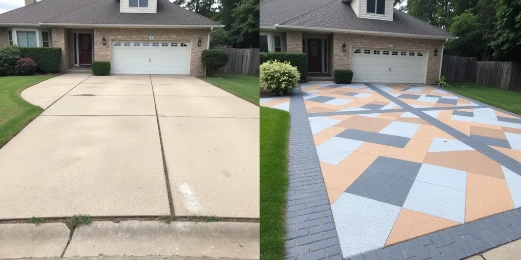 Driveway transformation southdowns baton rouge la