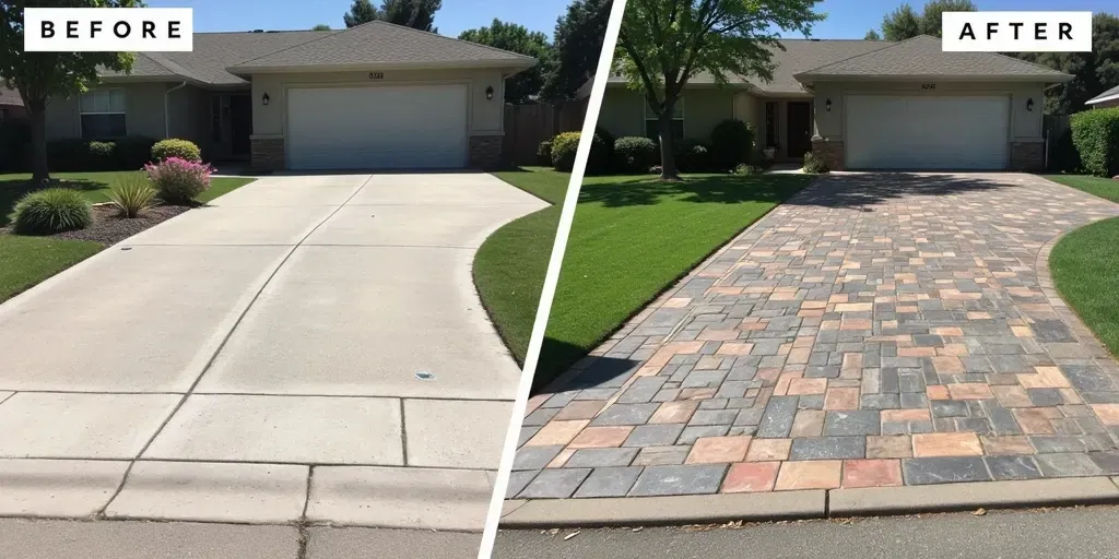 Concrete driveway upgrade results bocage lakes baton rouge