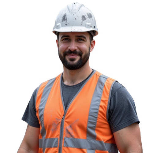concrete contractor portrait shot mid-city