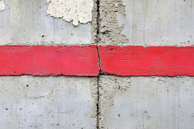 red line in a concrete photo