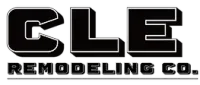 A black and white logo for cle remodeling co.