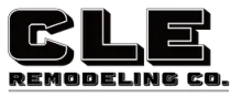 A black and white logo for cle remodeling co.