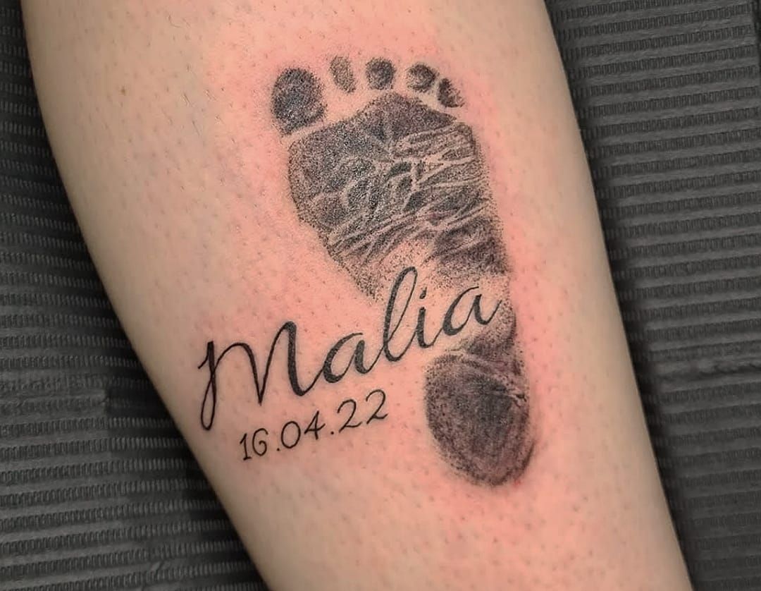 Fußabdruck als Tattoo