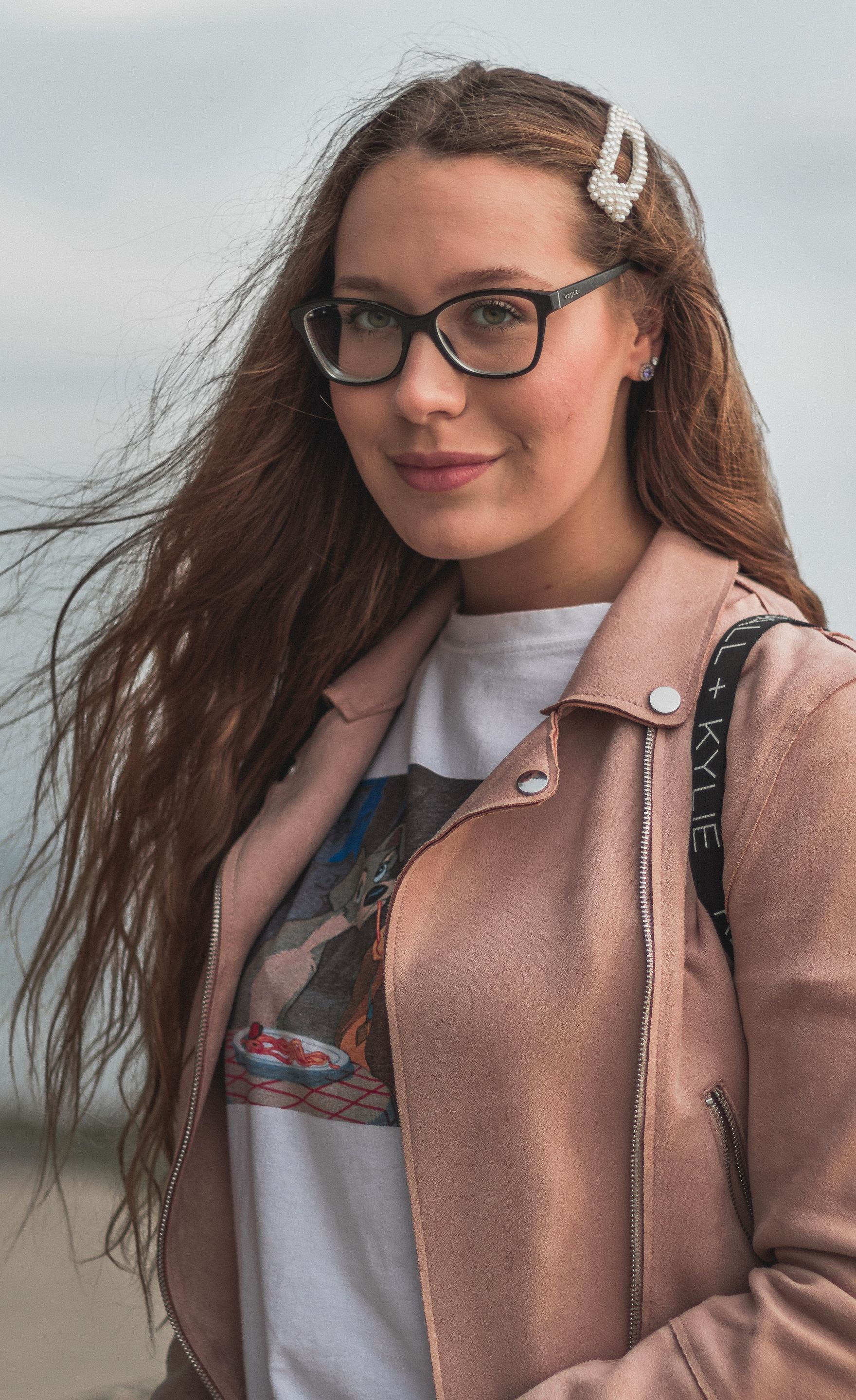 woman wearing glasses