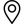 A black and white drawing of a map pin with a circle in the middle.