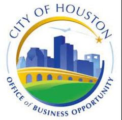 The logo for the city of houston office of business opportunity