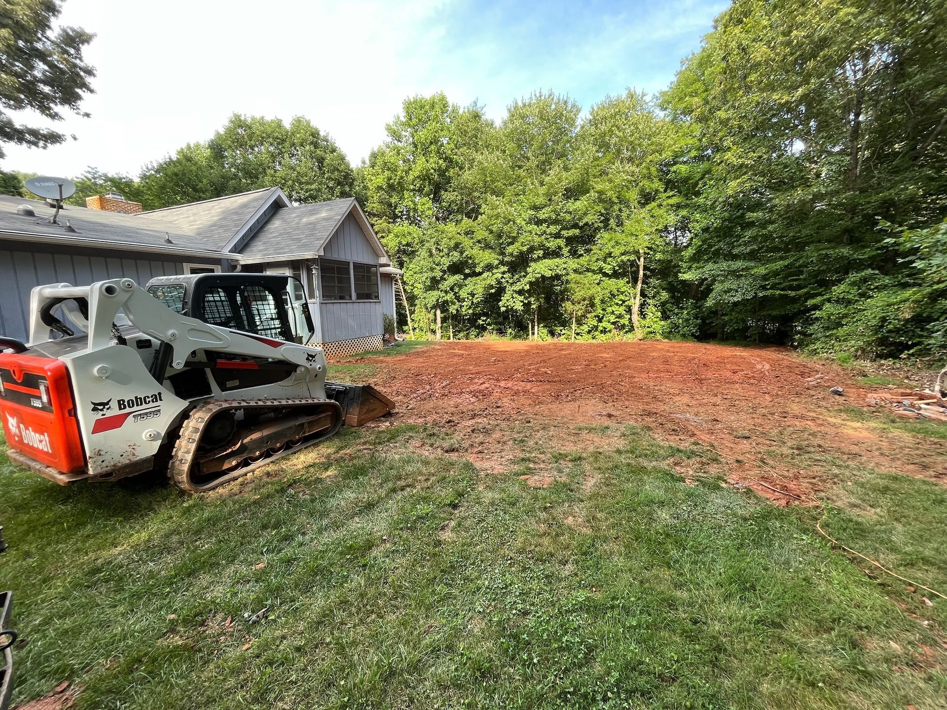 A demolished commercial building.