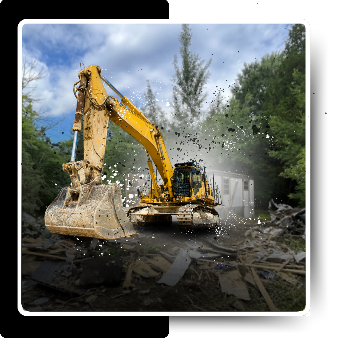 A demolished house