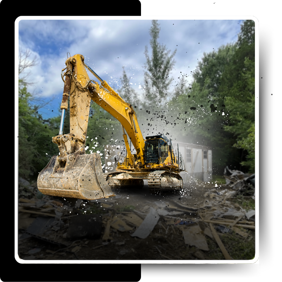 A demolished house