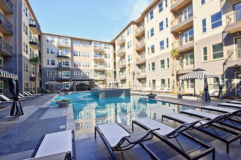 A large building with the number 7600 on the side of it