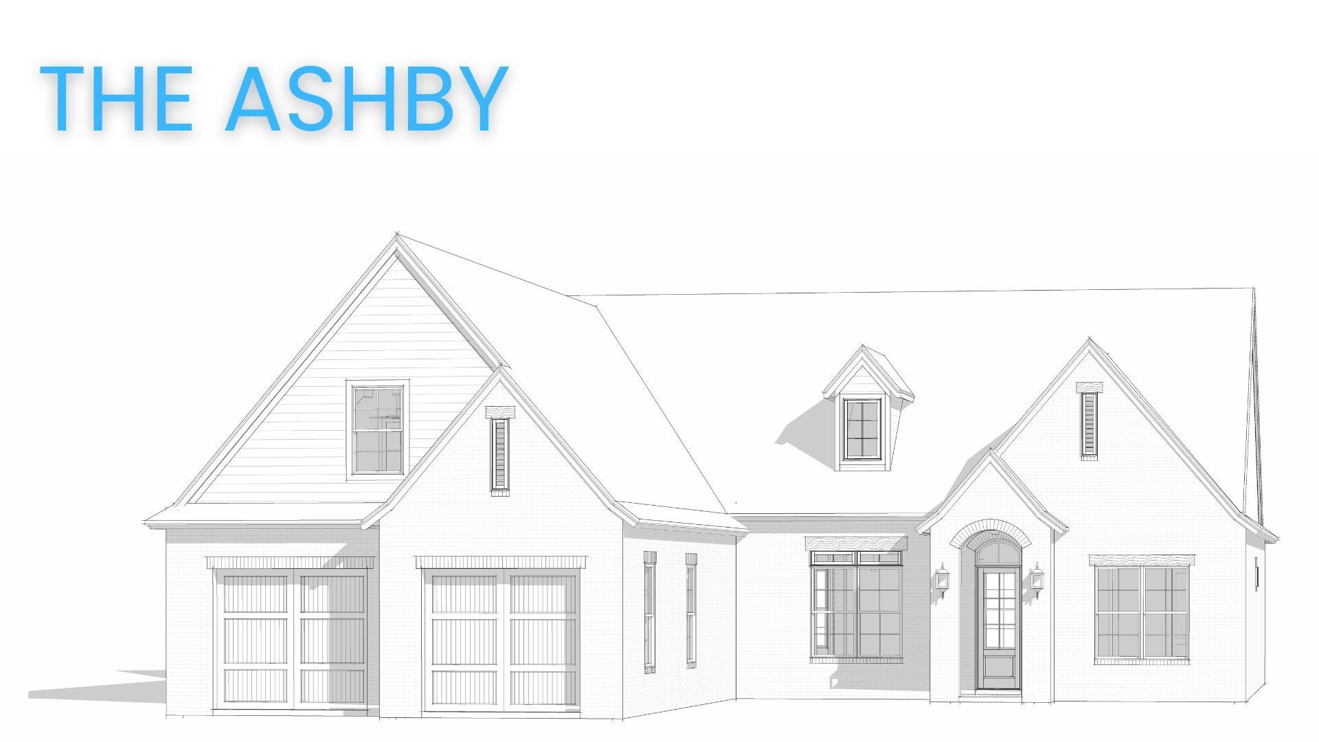 Architectural sketch of a house titled