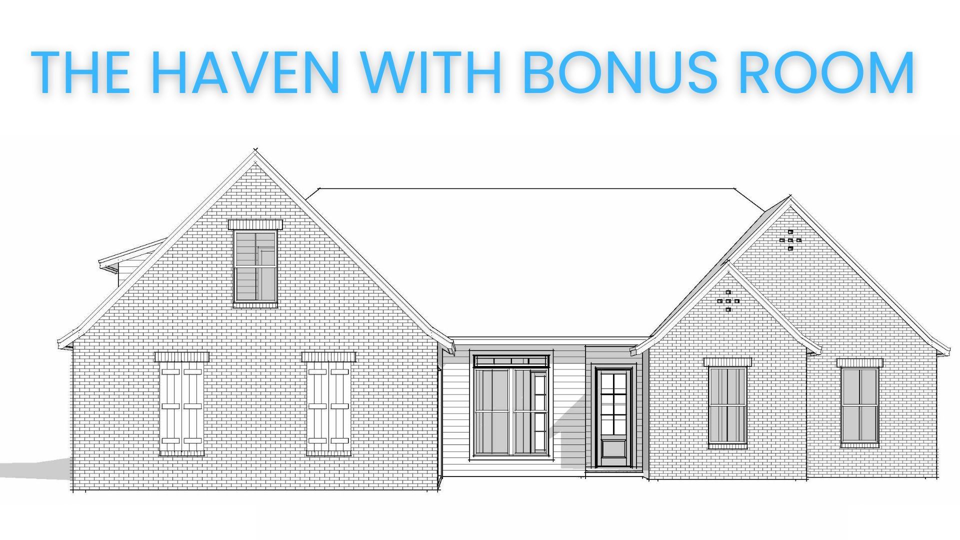 Line drawing of a house, titled