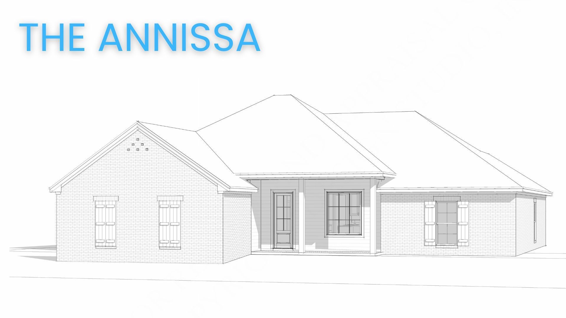 Line drawing of a house named