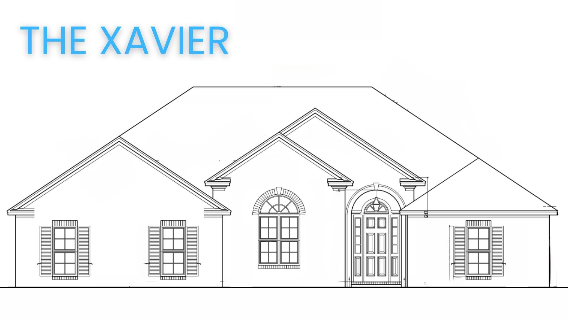 Line drawing of a house,