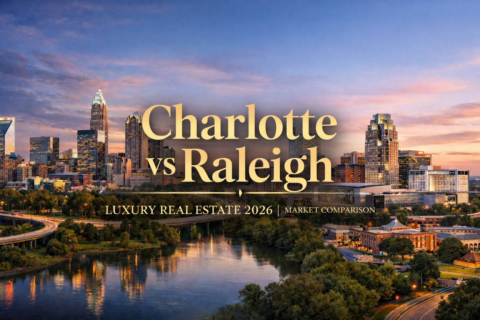 Charlotte vs Raleigh luxury real estate comparison chart showing prices and appreciation