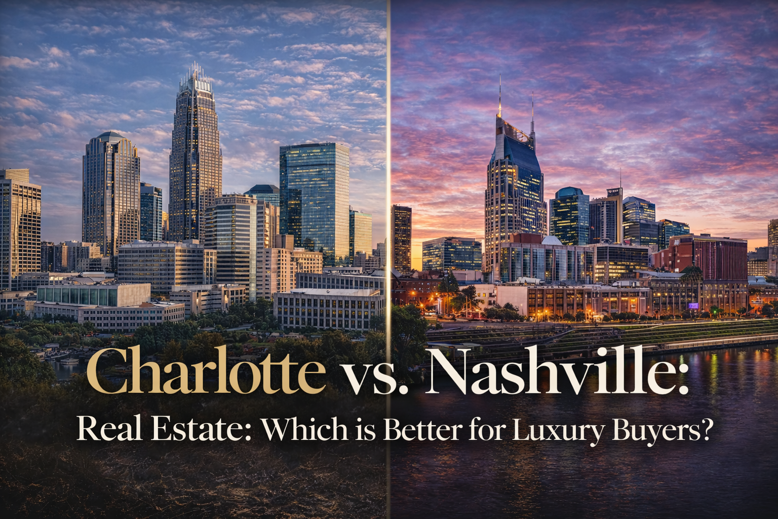 Charlotte vs. Nashville luxury real estate (2026): prices, value, and lifestyle