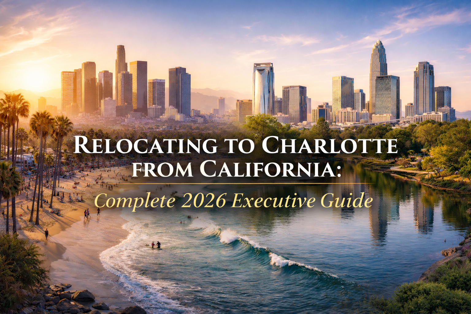 California to Charlotte executive relocation comparison chart showing housing and tax savings 2026