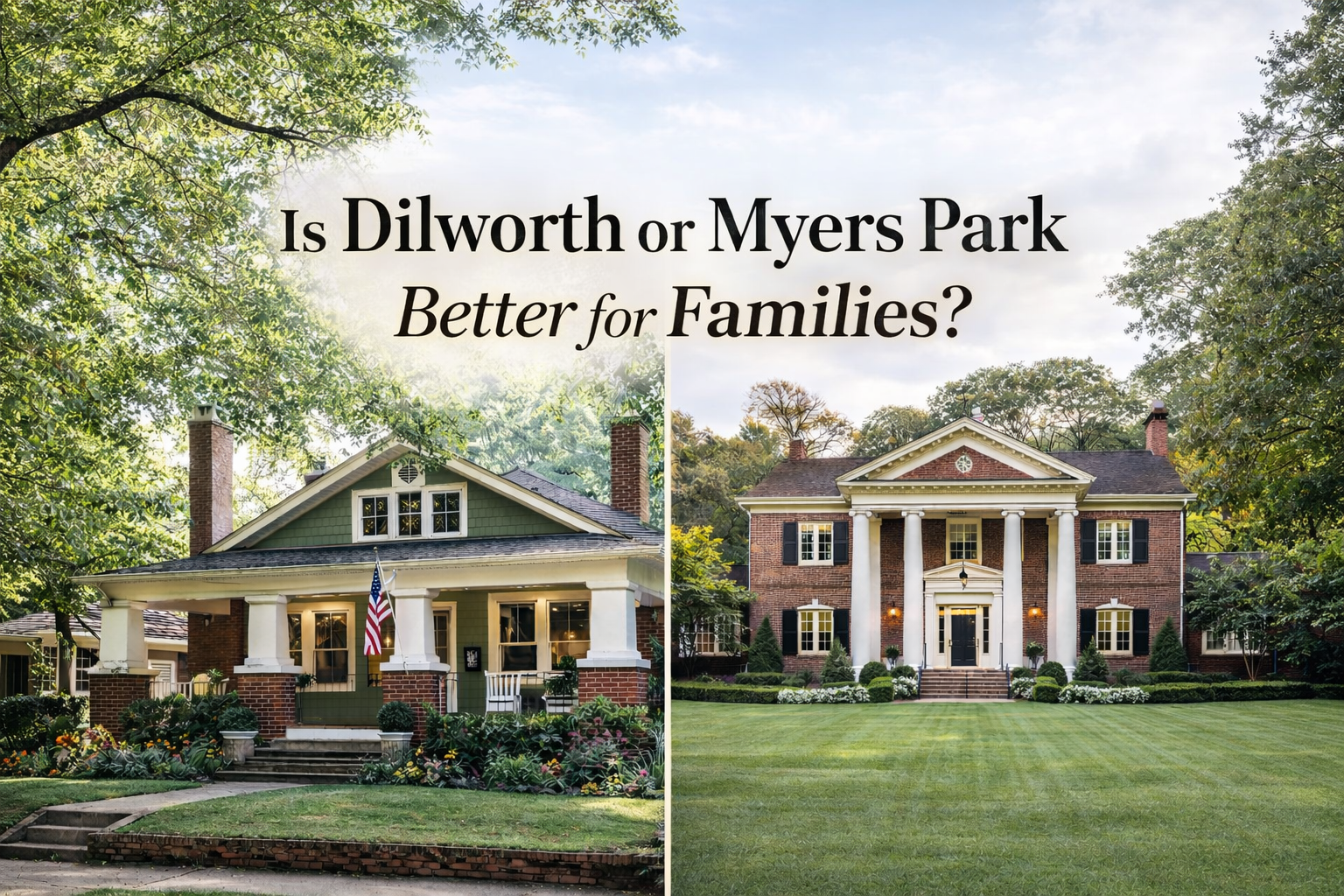 A data-driven comparison of Dilworth and Myers Park for families in 2026. Analyze schools, lifestyle