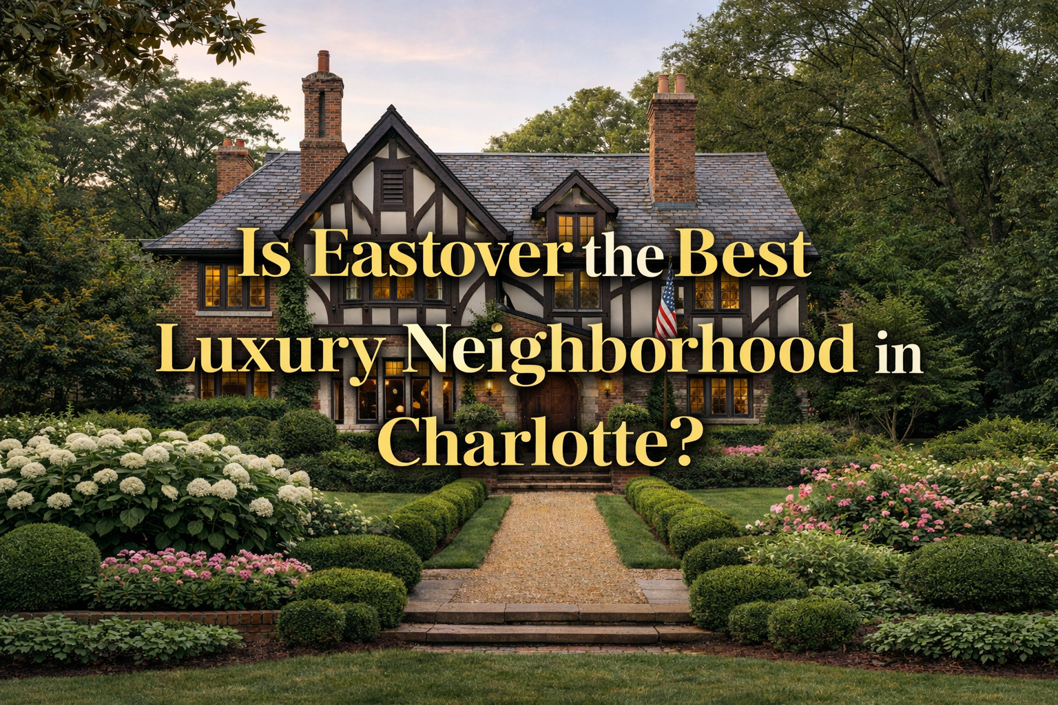 Georgian-style brick luxury home in Eastover, Charlotte, NC