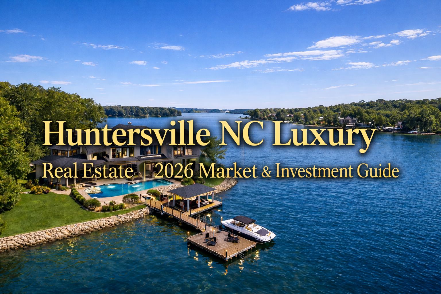 Huntersville NC luxury real estate waterfront home on Lake Norman