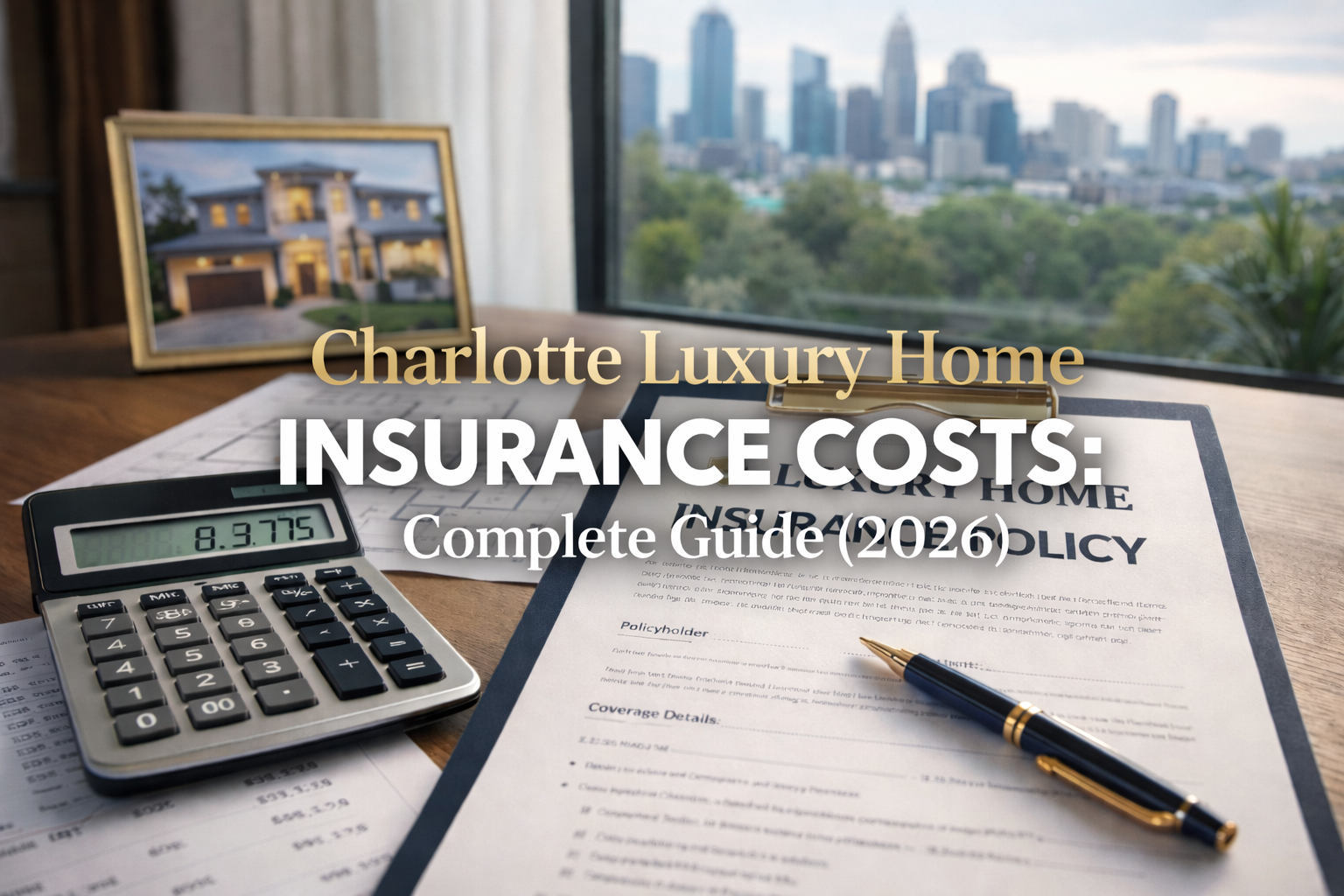 Charlotte luxury home with comprehensive insurance coverage protecting high-value property investment